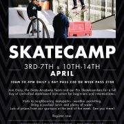 Skate Camp Easter 2017 10 full days starting April 3rd at BAYSIXTY6 Skate Park