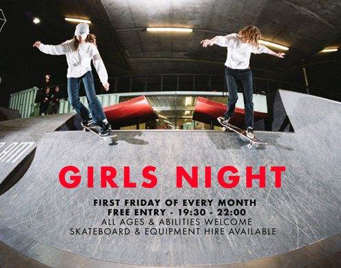 BAYSIXTY6 Skate Park Event Girls Skate Night first Friday every month
