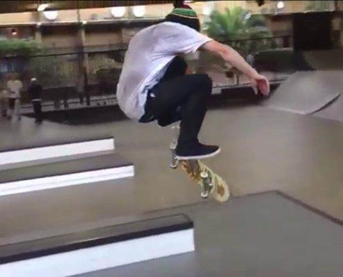 BAYSIXTY6 Skate Park Event Dwindle Tommy Sandoval huge frontside flip2016