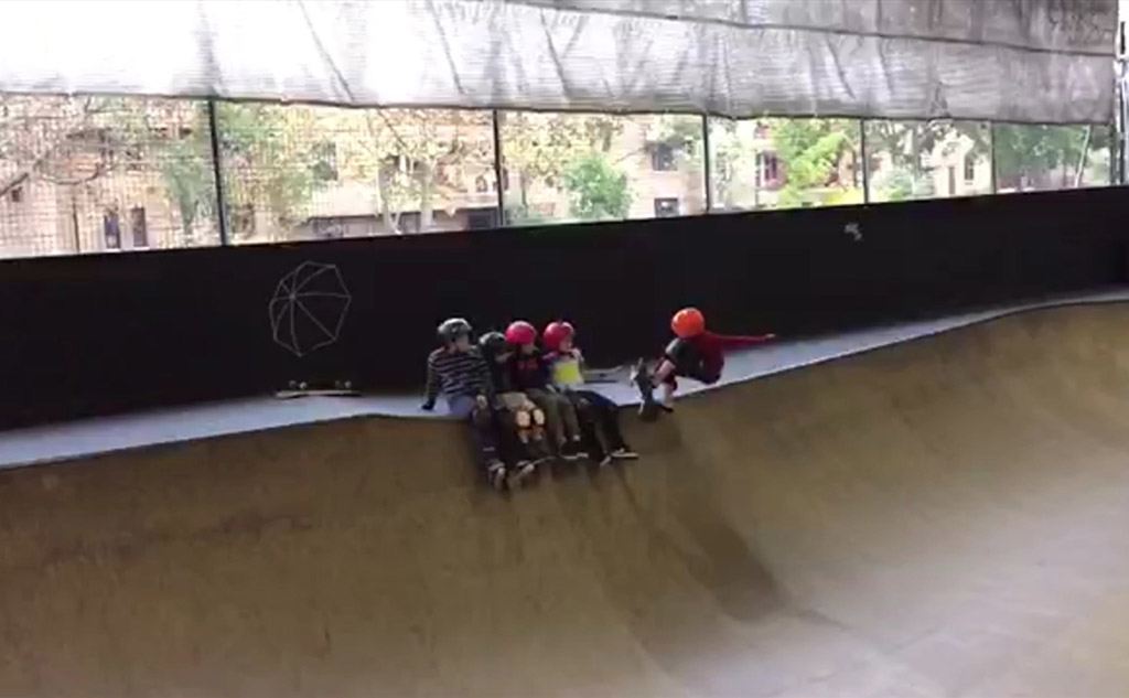 Skate Camper Jesse 9 nails 270 over hip at BAYSIXTY6 Skate Camp