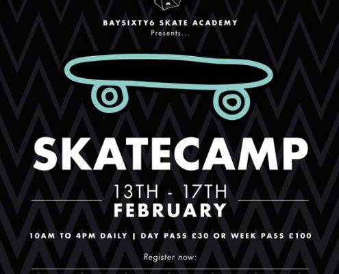 Skate Camp Spring 2017 5 full days starting Feb 13th at BAYSIXTY6 Skate Park