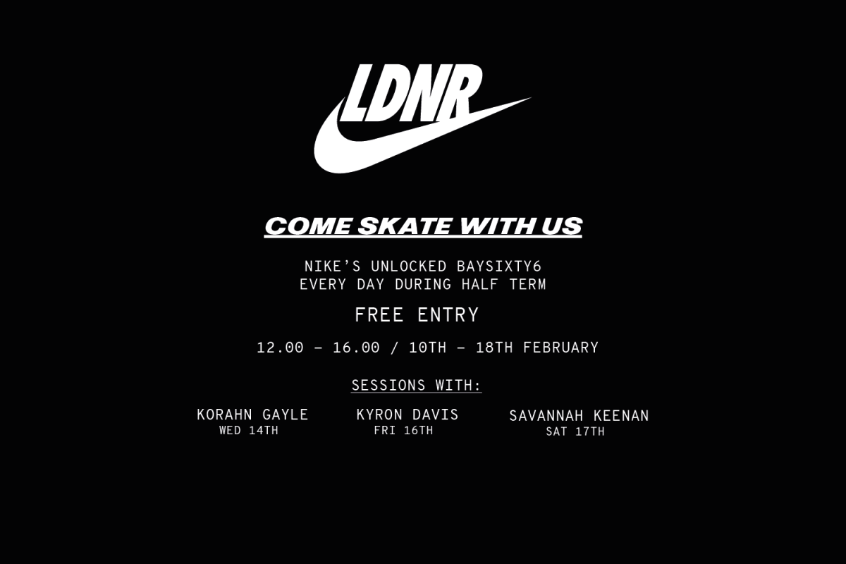 LDNR Come Skate With Us BAYSIXTY6 Skate Park Event slider