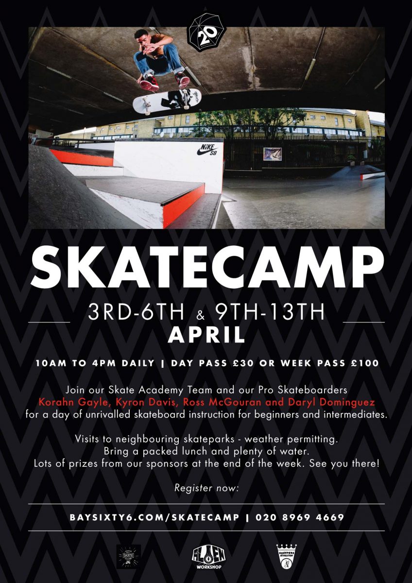 Skate Camp Easter 2018 at BAYSIXTY6 Skate Park