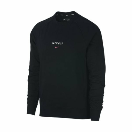 886084-010 Nike SB Dry Everett Crewneck Sweatshirt Black Solar Red at BAYSIXTY6 Skate Shop f
