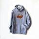 BAYSIXTY6 Hoodie Grey Orange logo at BAYSIXTY6 Skate Shop