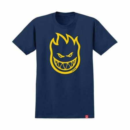 Spitfire Bighead T Shirt Navy Yellow at BAYSIXTY6 Skate Shop