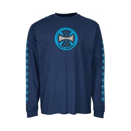 Independent LS T Shirt Hollow Cross Navy at BAYSIXTY6 Skate Shop f