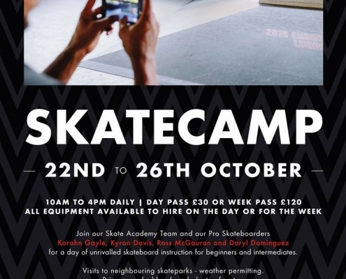 Skate Camp Autumn Half Term 2018 at BAYSIXTY6 Skate Park