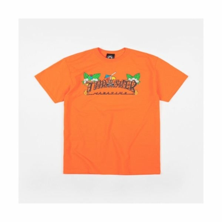 Thrasher Tiki T-Shirt Safety Orange at BAYSIXTY6 Skate Shop