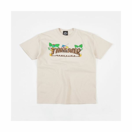 Thrasher Tiki T-Shirt Sand at BAYSIXTY6 Skate Shop