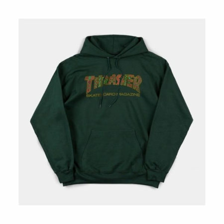 Thrasher Forest Green Davis Hoodie at BAYSIXTY6 Skate Shop