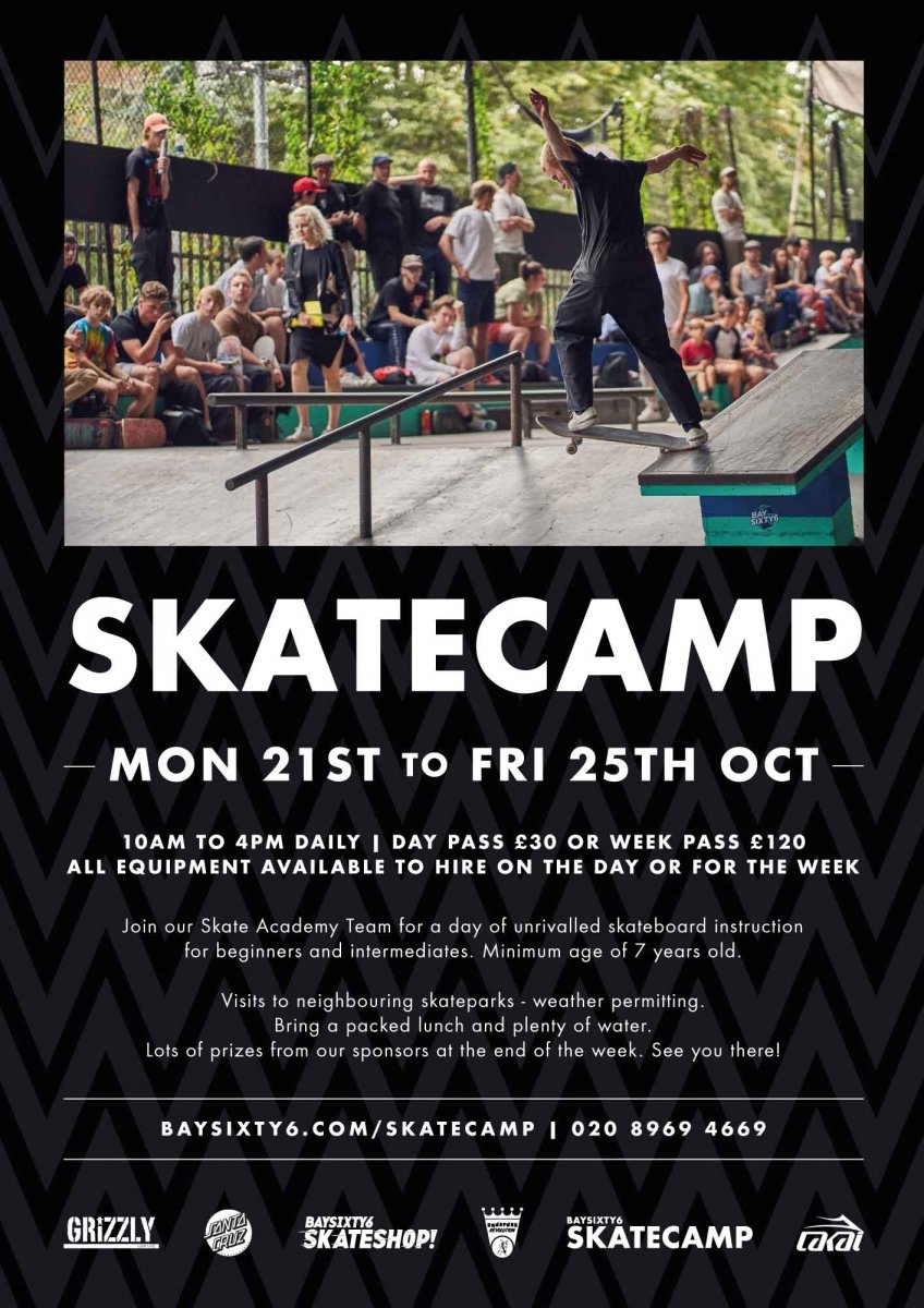 Skate Camp Autumn 2019 at BAYSIXTY6 Skate Park