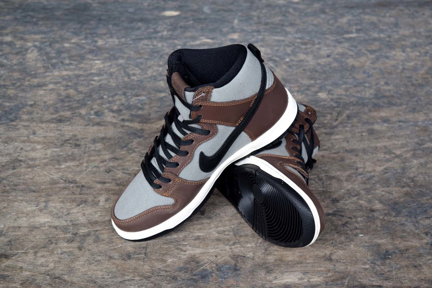 Nike SB Dunk High Pro Baroque Brown Black Jade at BAYSIXTY6 Skate Shop front