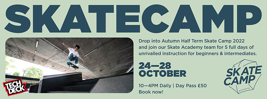 Skate Camp Autumn 2022 at BAYSIXTY6 Skate Park banner