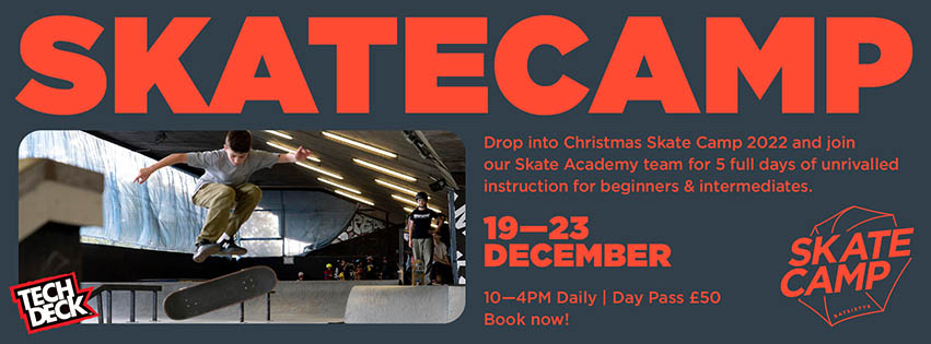 Skate Camp Christmas 2022 at BAYSIXTY6 Skate Park header
